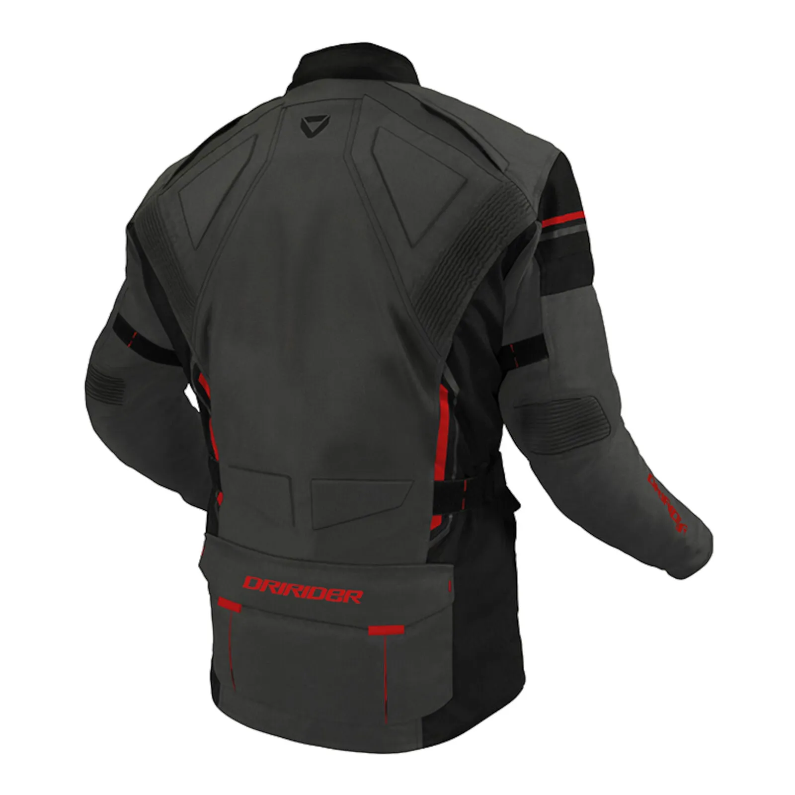 Dririder Compass 4 Men's Jacket - Grey / Red (2XL)
