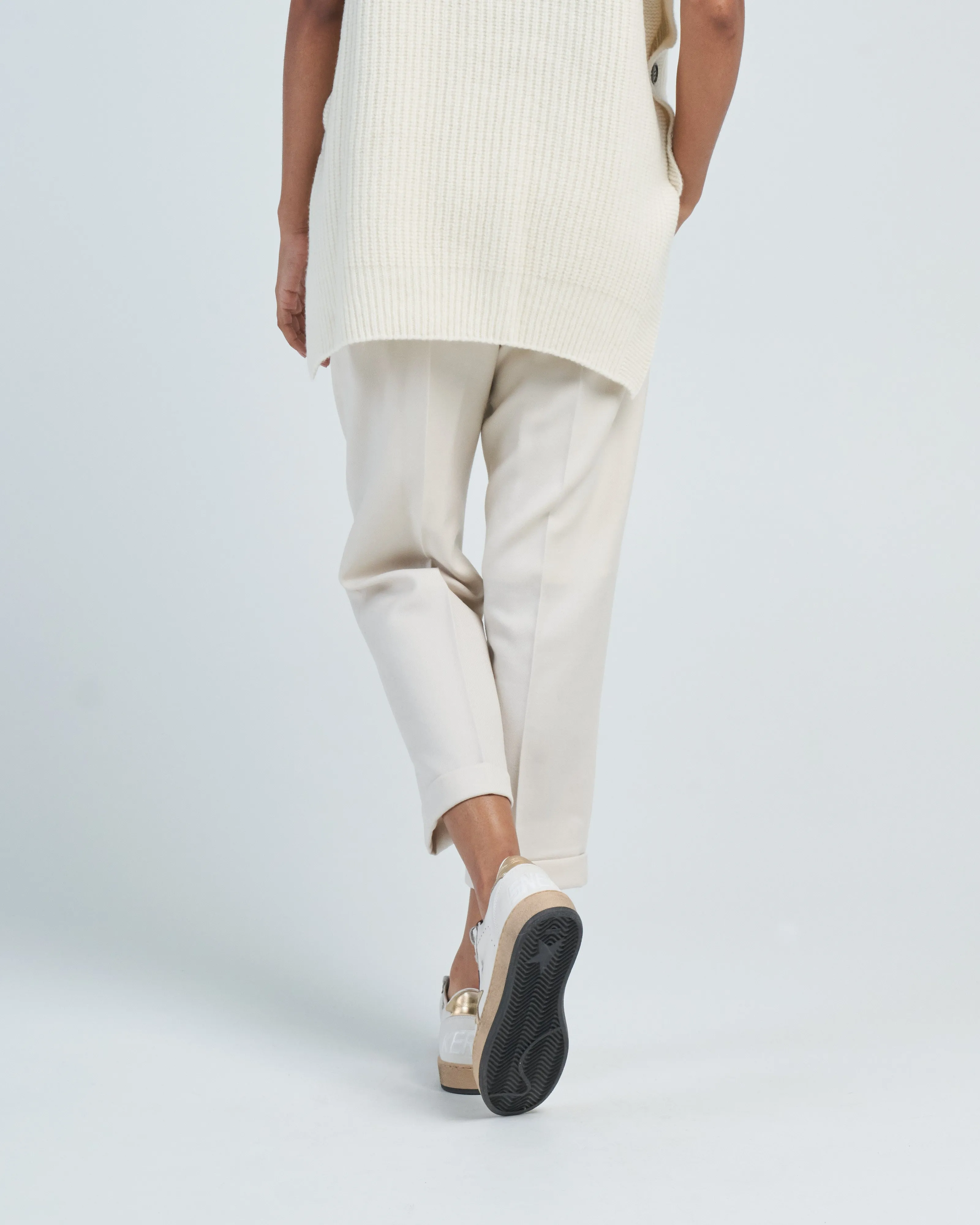 dry wool straight pant