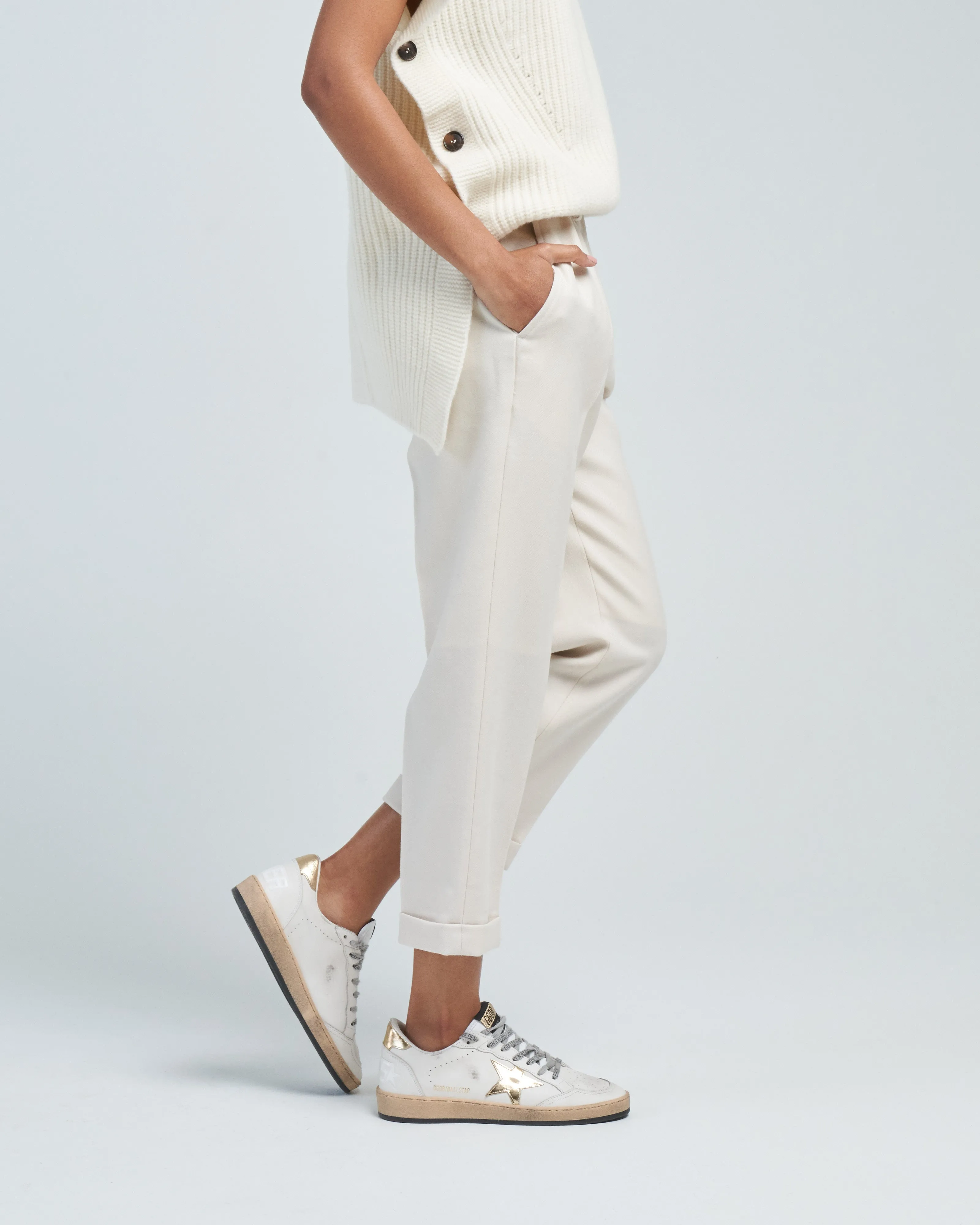 dry wool straight pant