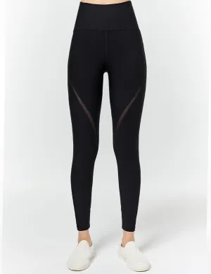 easyoga LA-VEDA Take-in Mesh Core Tights - L1 Black
