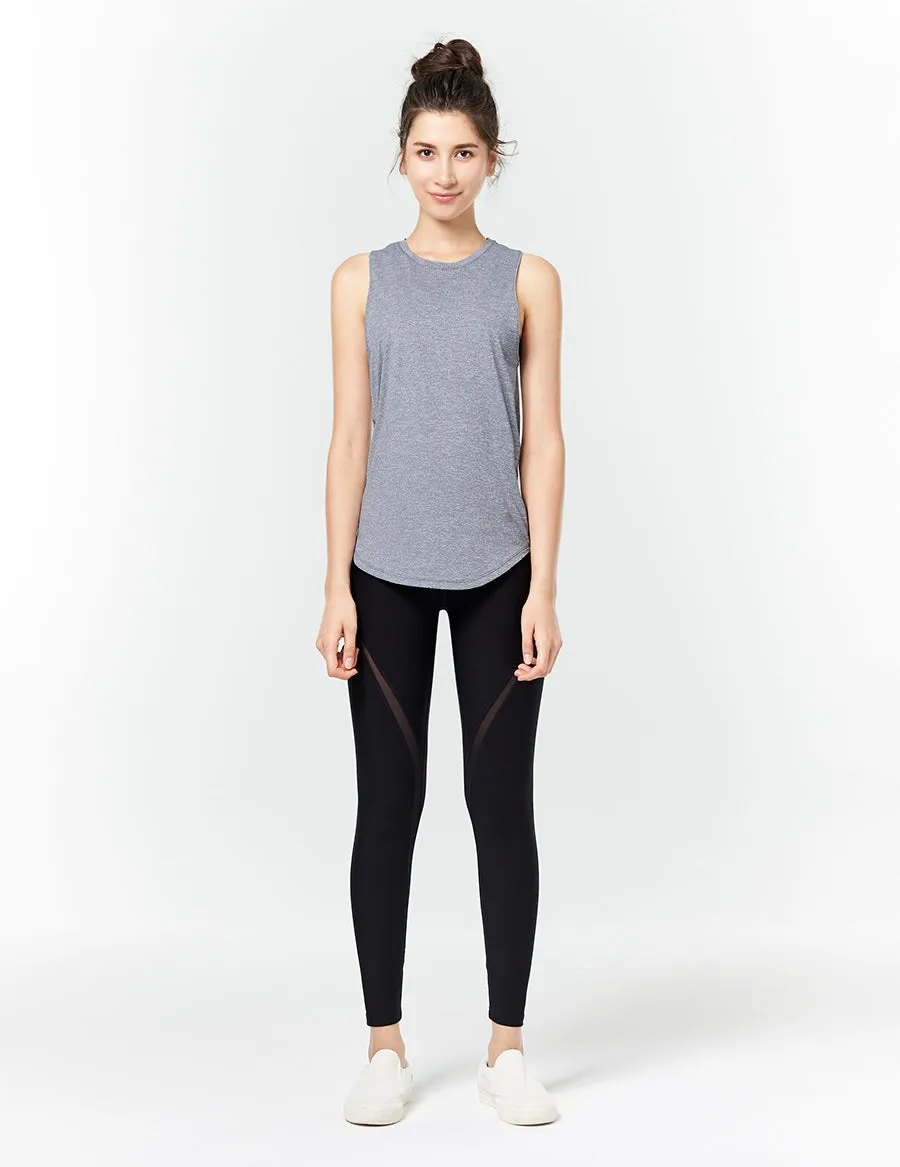 easyoga LA-VEDA Take-in Mesh Core Tights - L1 Black