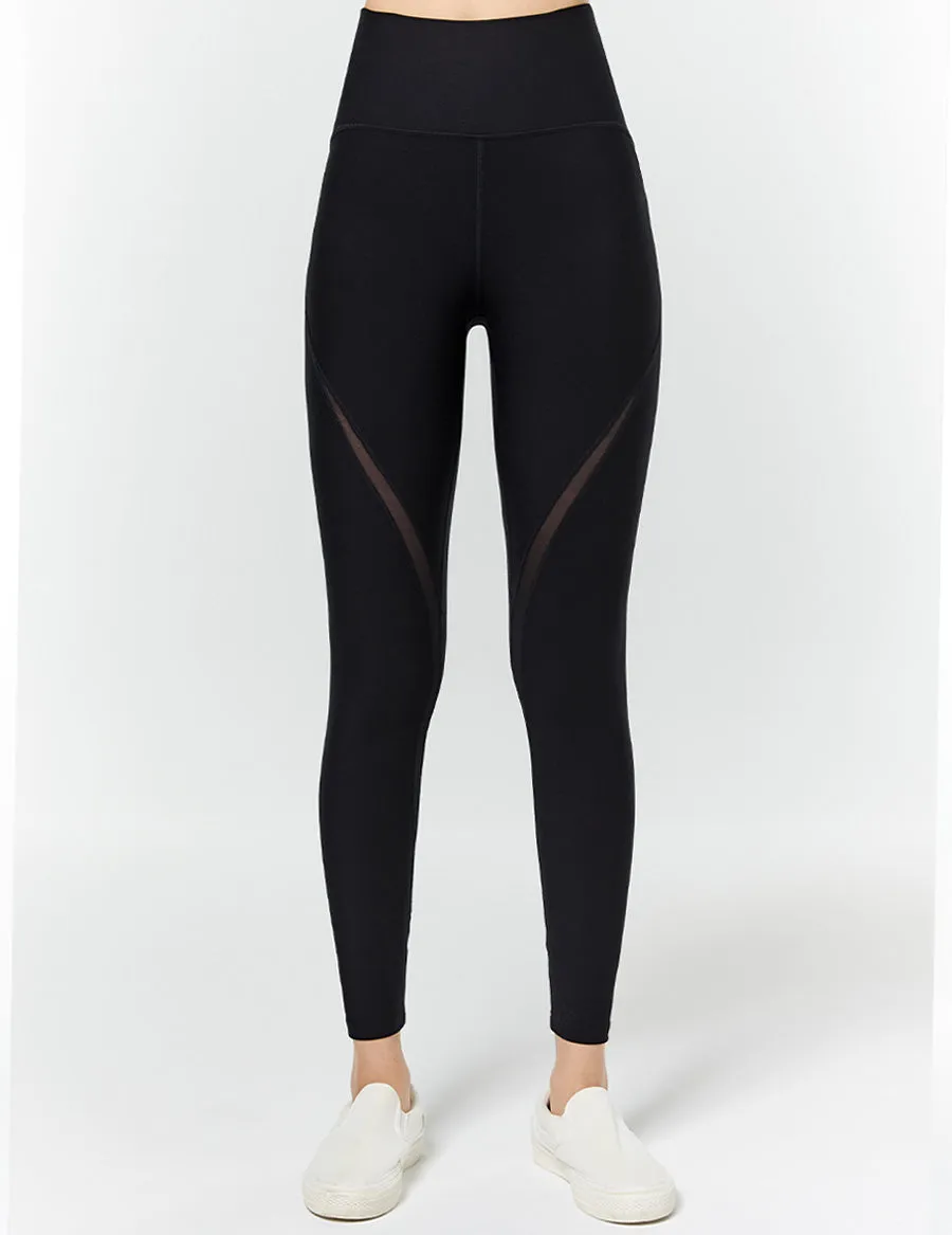 easyoga LA-VEDA Take-in Mesh Core Tights - L1 Black