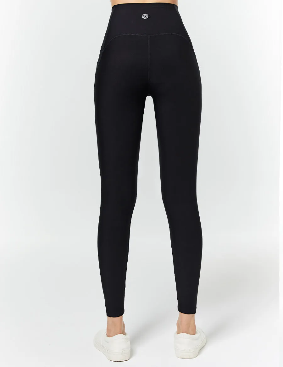 easyoga LA-VEDA Take-in Mesh Core Tights - L1 Black