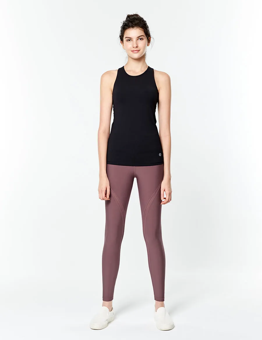 easyoga LA-VEDA Take-in Mesh Core Tights - P16 Misty Purple