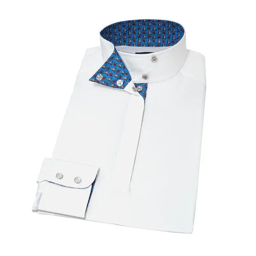 Essex Classics Talent Yarn Long Sleeve Shirt with Wrap Collar