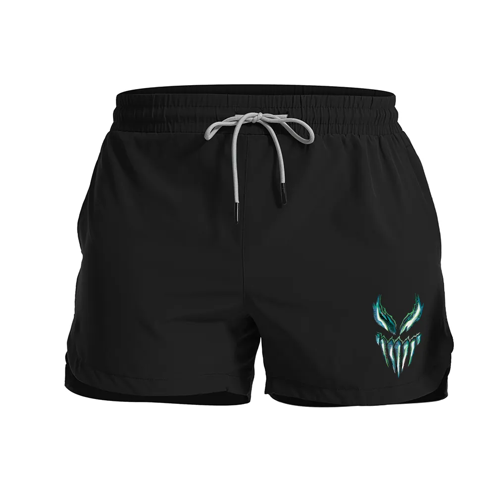 Evil Smiley Graphic Shorts