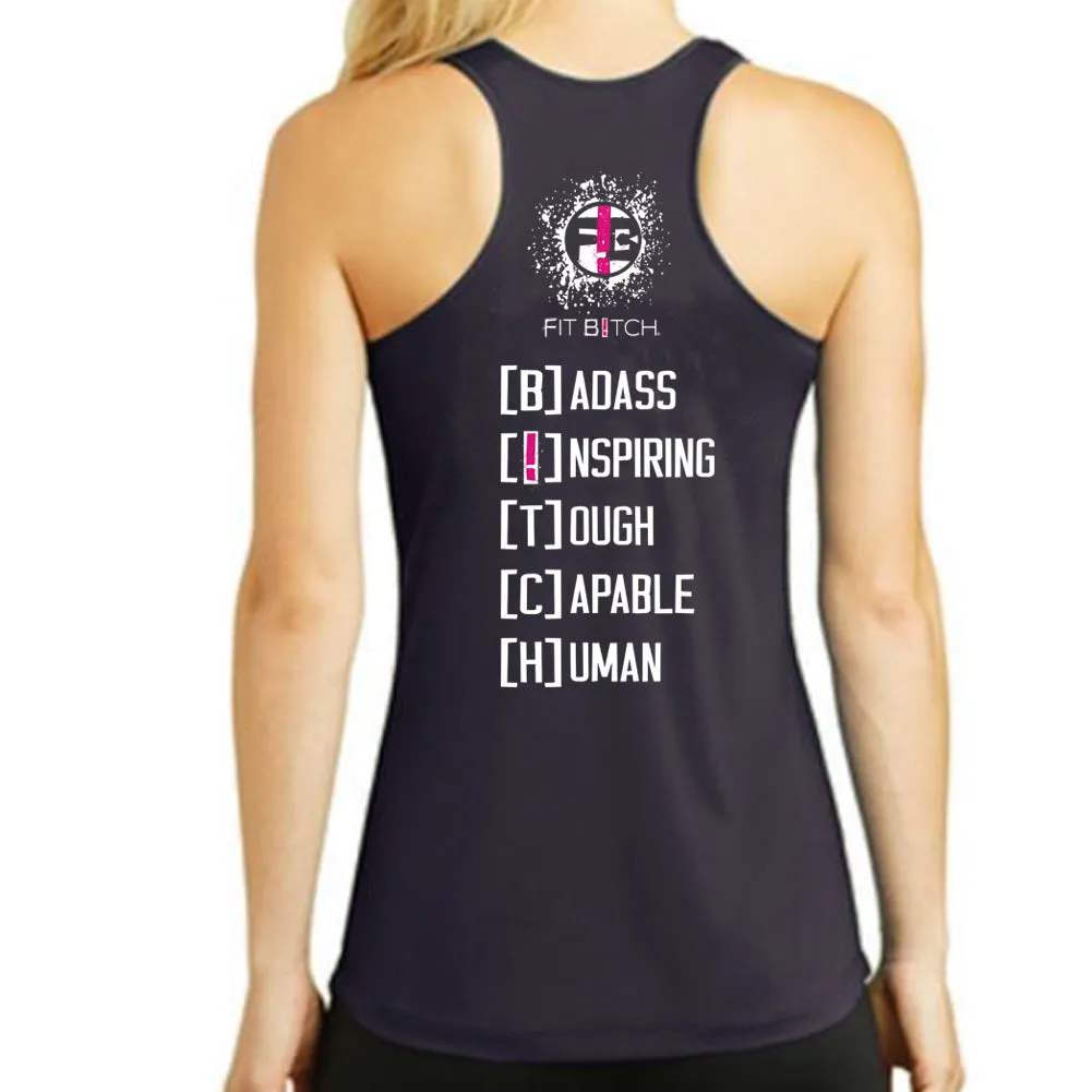 Fit Bitch - Racerback - Dry Wear - Badass - Limited Raspberry