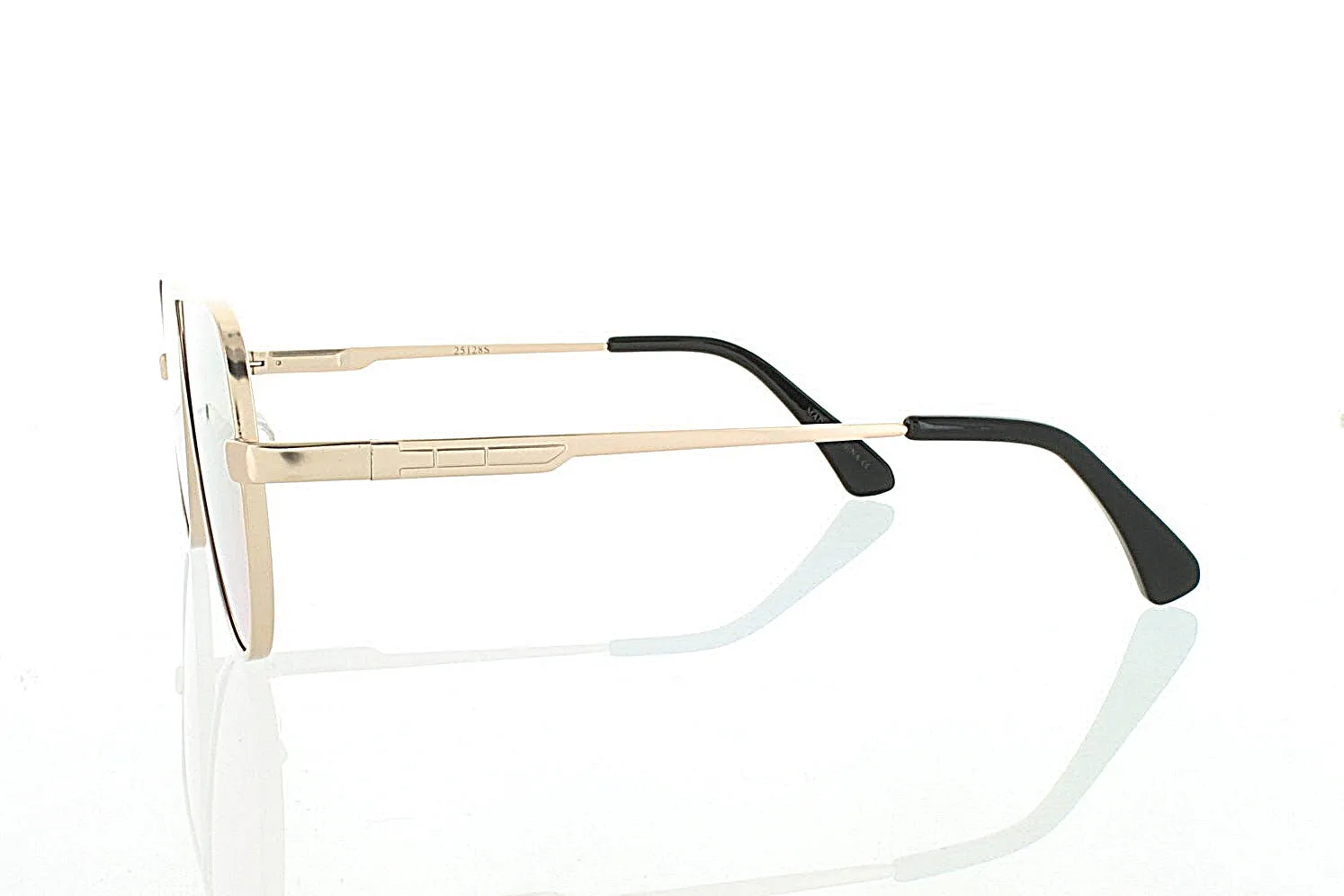 Flat Rose Gold Tear Drop Aviator Sunglasses with Pink Lens 100% UV400