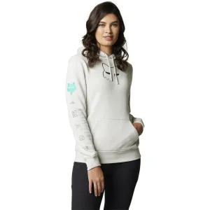 FOX WOMENS DETONATE PULLOVER FLEECE HOODY [LIGHT GREY]