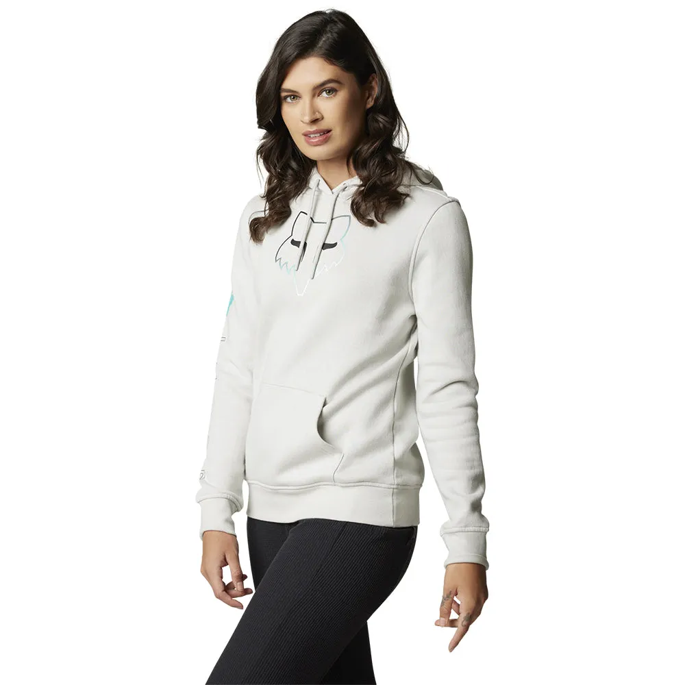 FOX WOMENS DETONATE PULLOVER FLEECE HOODY [LIGHT GREY]