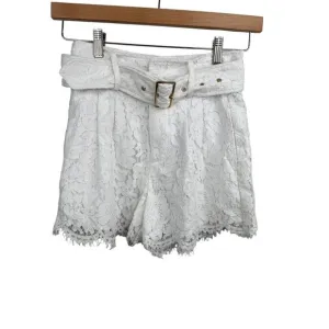 GENERATION LOVE Sydney White Lace Shorts Belted Size XS NEW