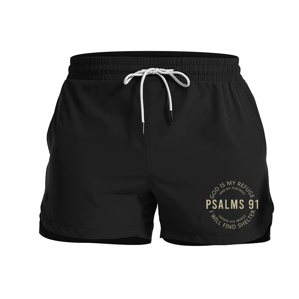 God Is My Refuge Graphic Shorts