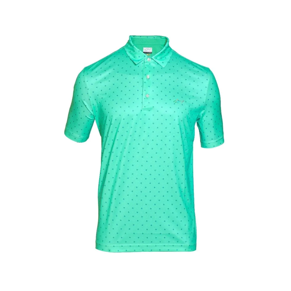 Greg Norman Hurricane Geometric Polo - Dark Aqua