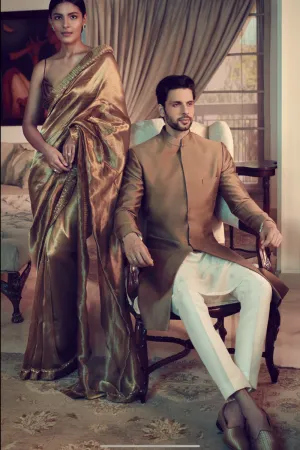 Herringbone Silk Sherwani
