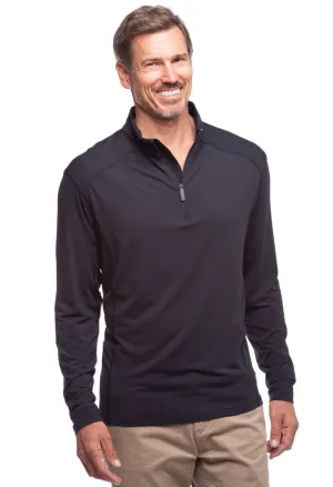 Ibkul Icifil   Men's SPF 50 Long Sleeve Sun Shirt Mock Neck  Black