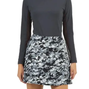 Ibkul Swing Skort in Camo Grey Size M