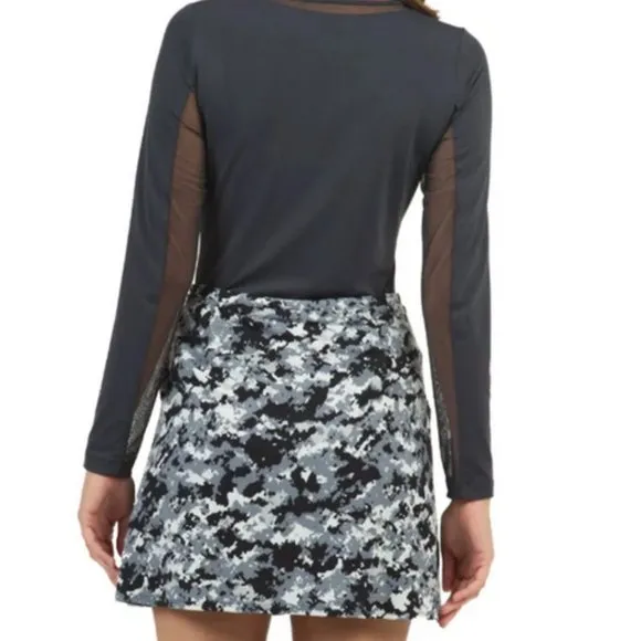 Ibkul Swing Skort in Camo Grey Size M