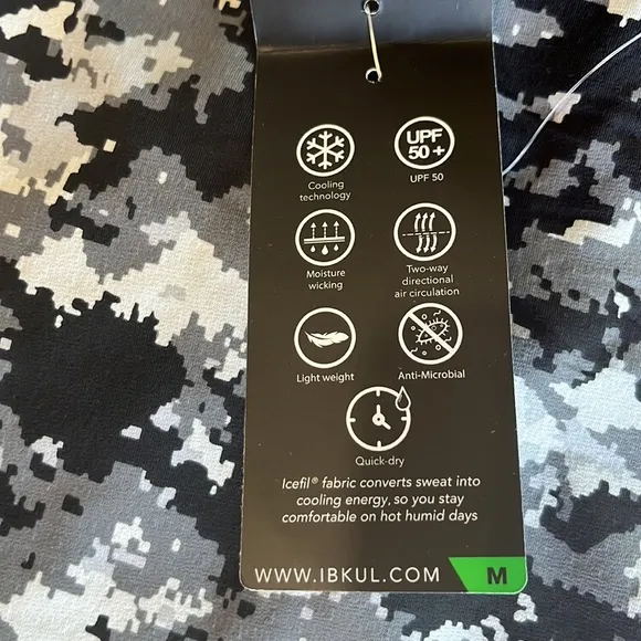 Ibkul Swing Skort in Camo Grey Size M