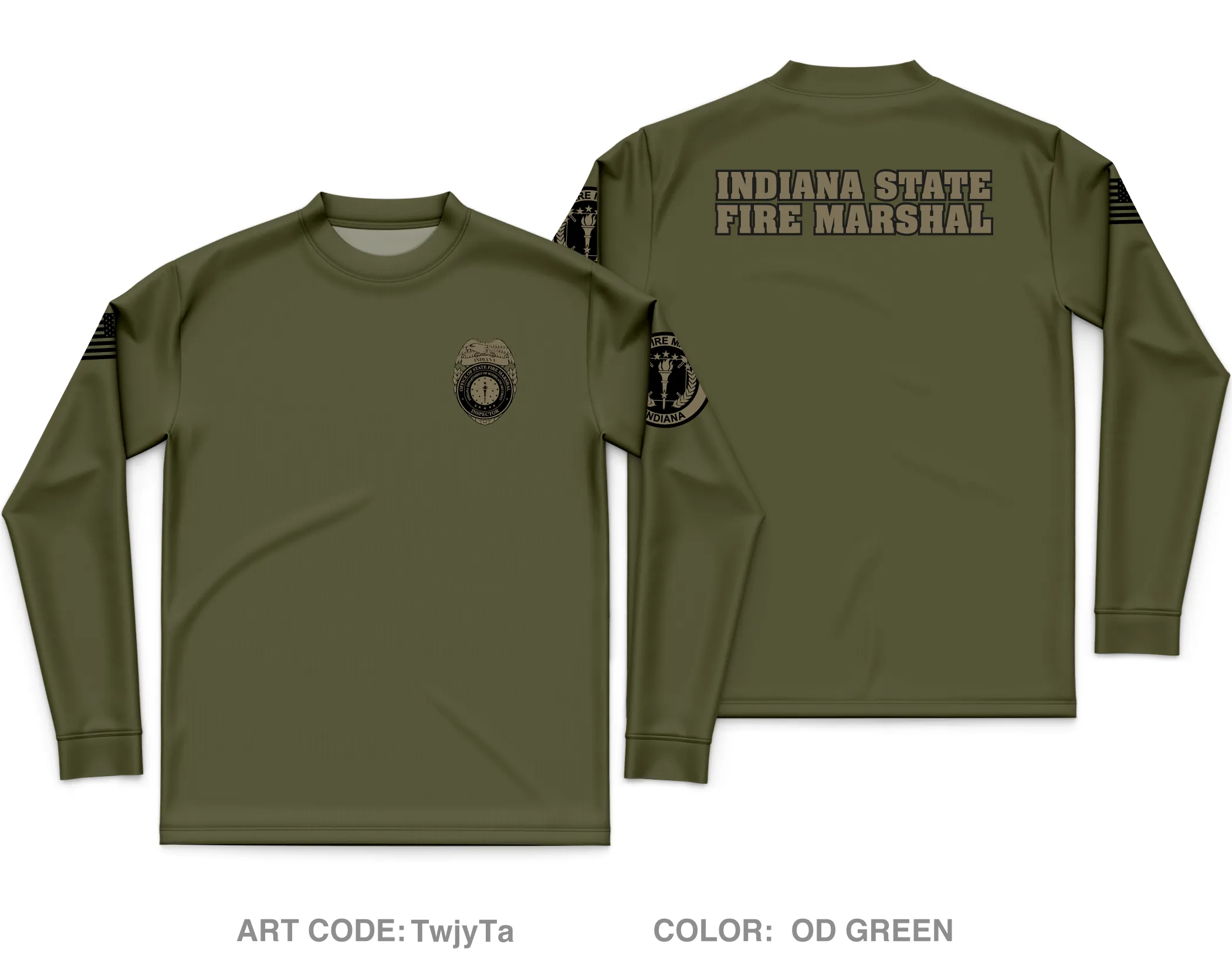 Indiana State Fire Marshal Store 1 Core Men's LS Performance Tee - TwjyTa
