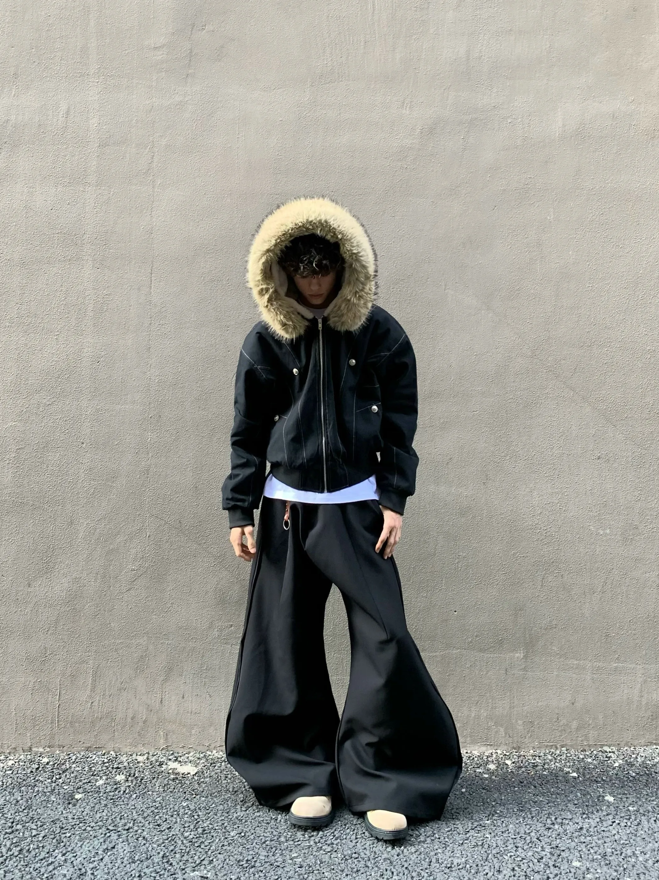 Insulated Fur Hooded Jacket
