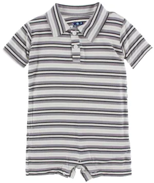 KicKee Pants India Pure Stripe Polo Romper
