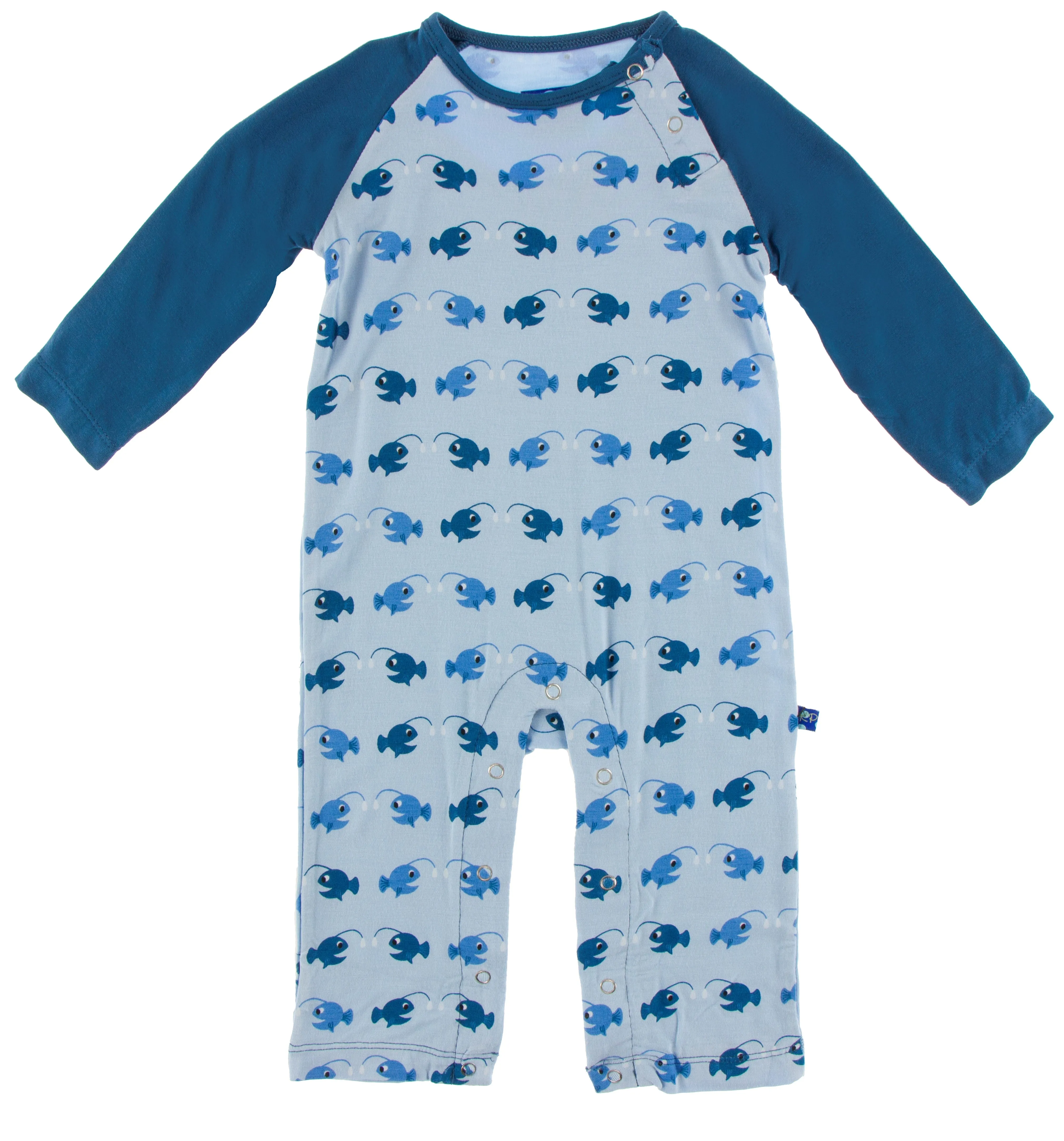 KicKee Pants Pond Angler Fish Raglan Romper