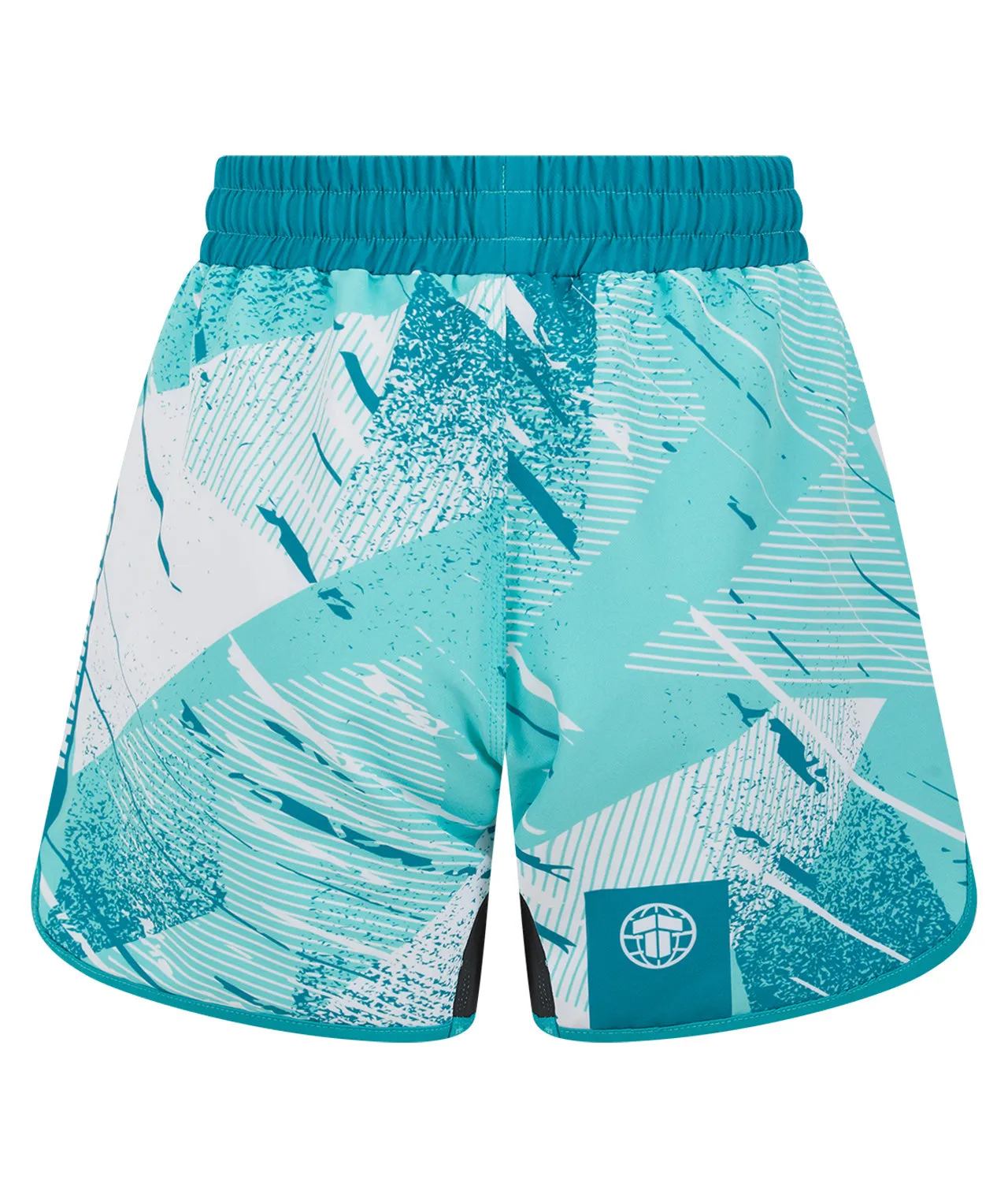 Kids Abstract Shorts - Aquamarine