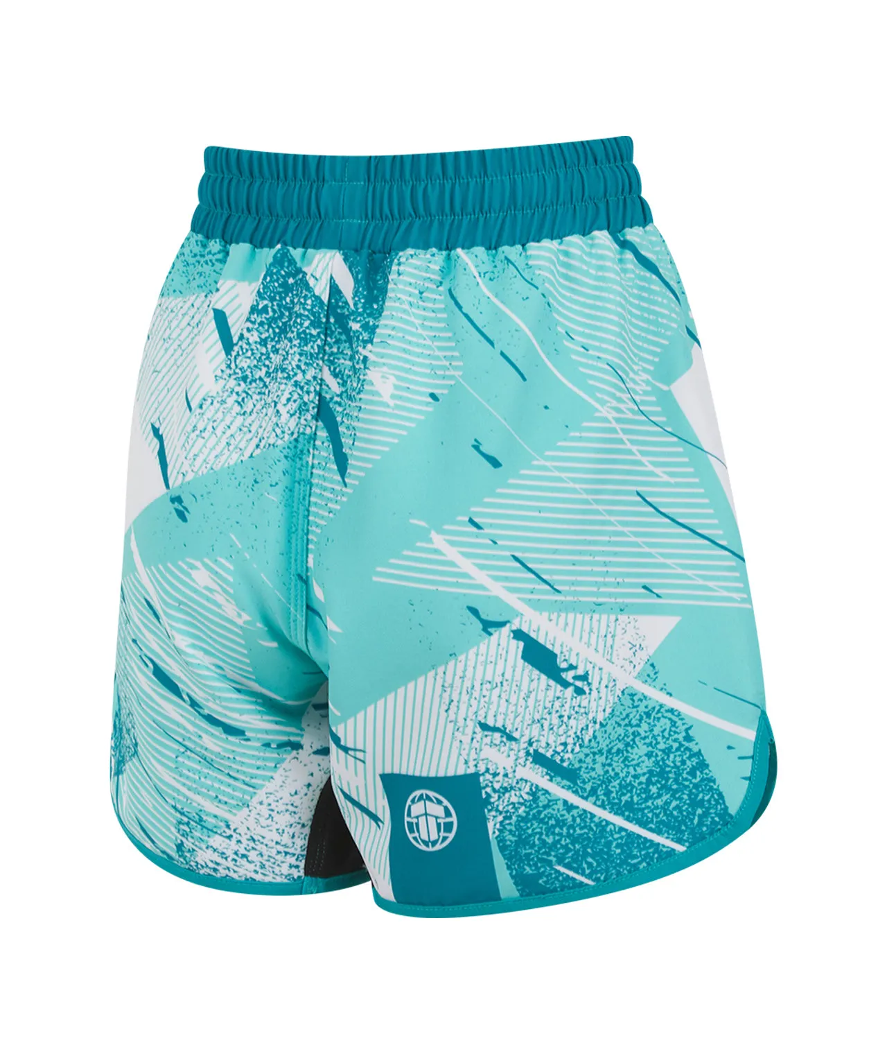 Kids Abstract Shorts - Aquamarine