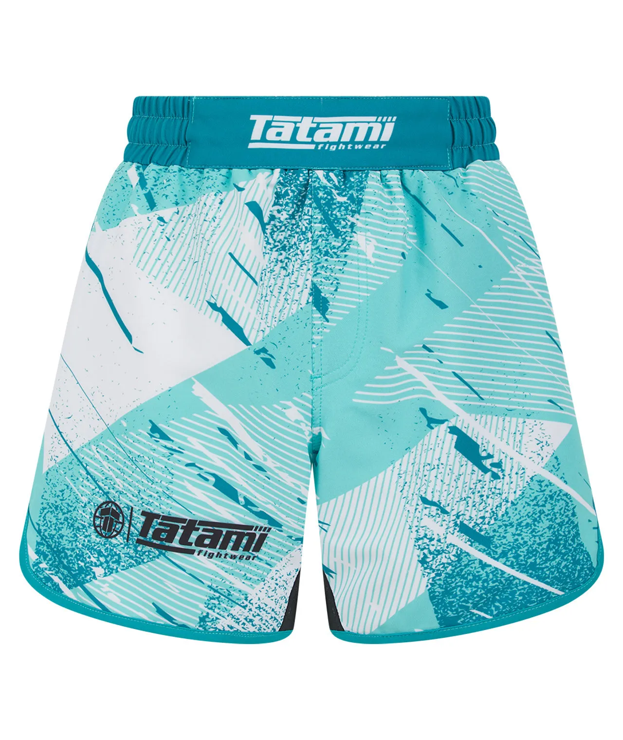 Kids Abstract Shorts - Aquamarine