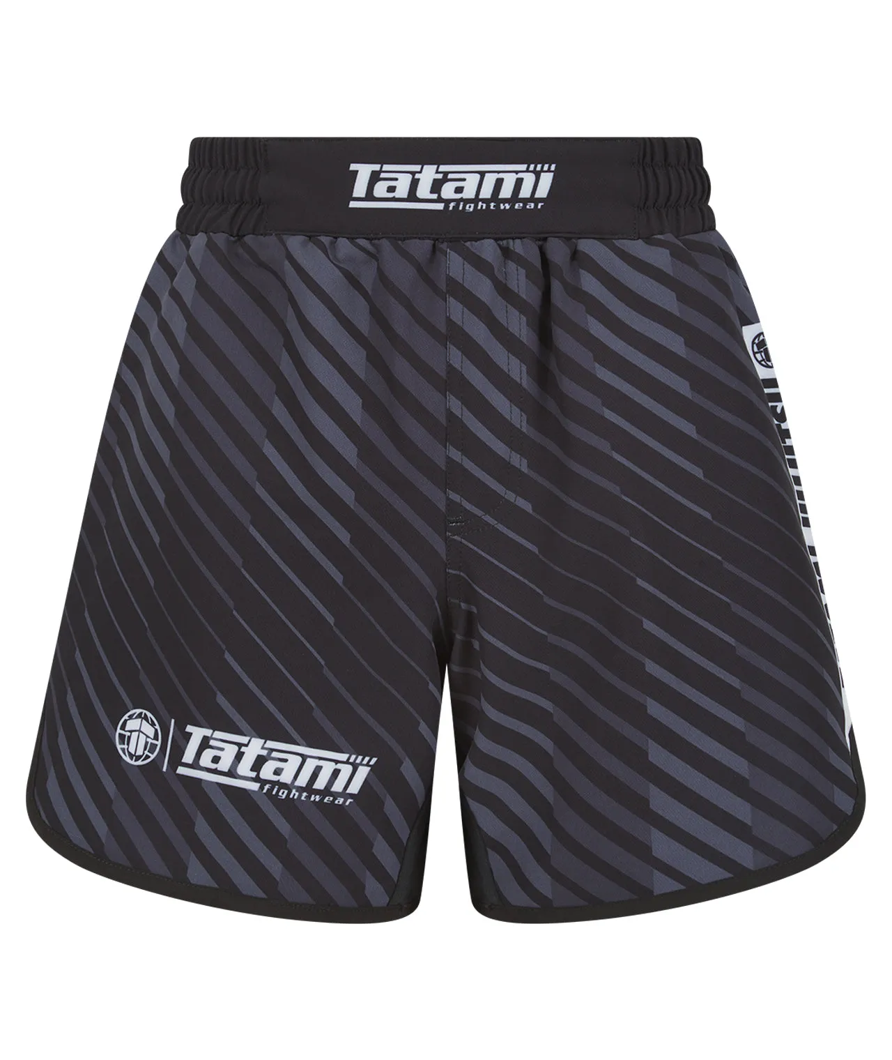 Kids Abstract Shorts - Black & Grey