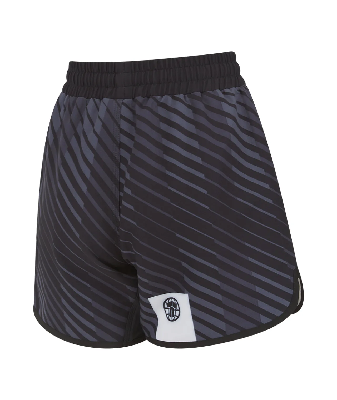 Kids Abstract Shorts - Black & Grey