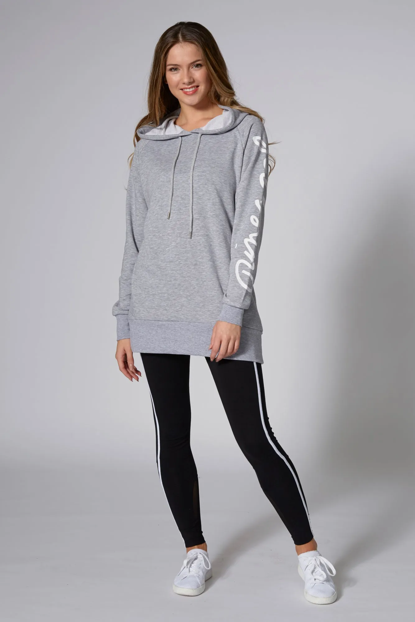 Longline Logo Hoodie