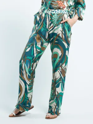 Lucky Pant in Coral Aqua