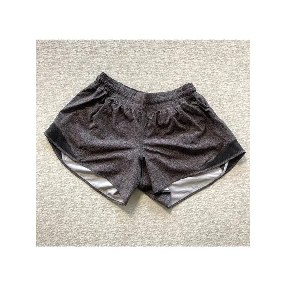 Lululemon Hotty Hot Short High Rise Long 4&quot; Heather Lux Multi Black Sz 8 Tall