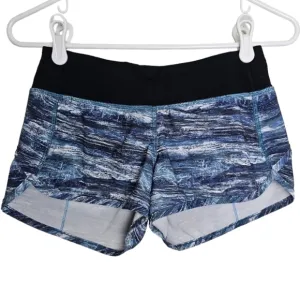 Lululemon Speed Shorts Lined Aerial Drift Multi Black Blue