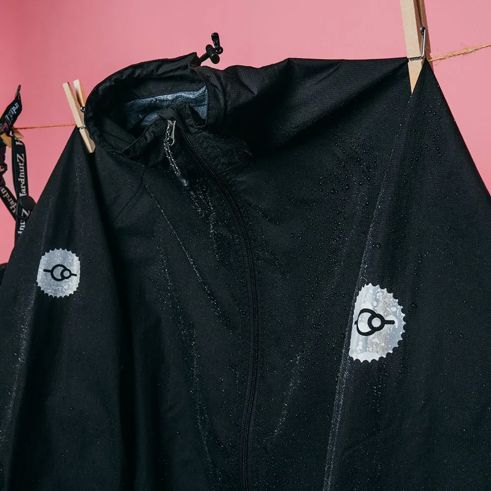 Mens Black Waterproof Rain Jacket