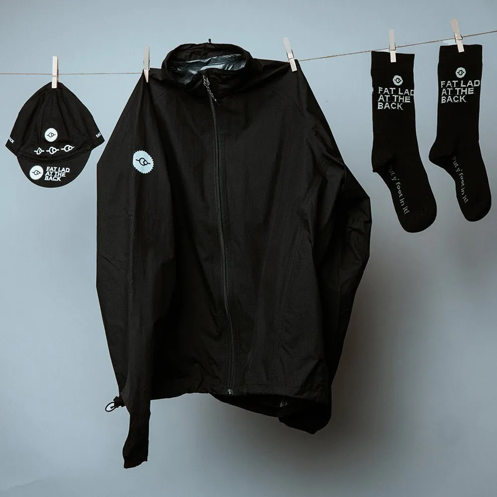 Mens Black Waterproof Rain Jacket