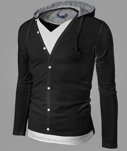 Men's Full Button Hoodie