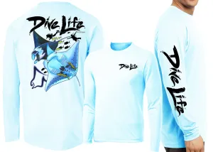 Men’s Performance Dive Life Manta Rays Long Sleeve