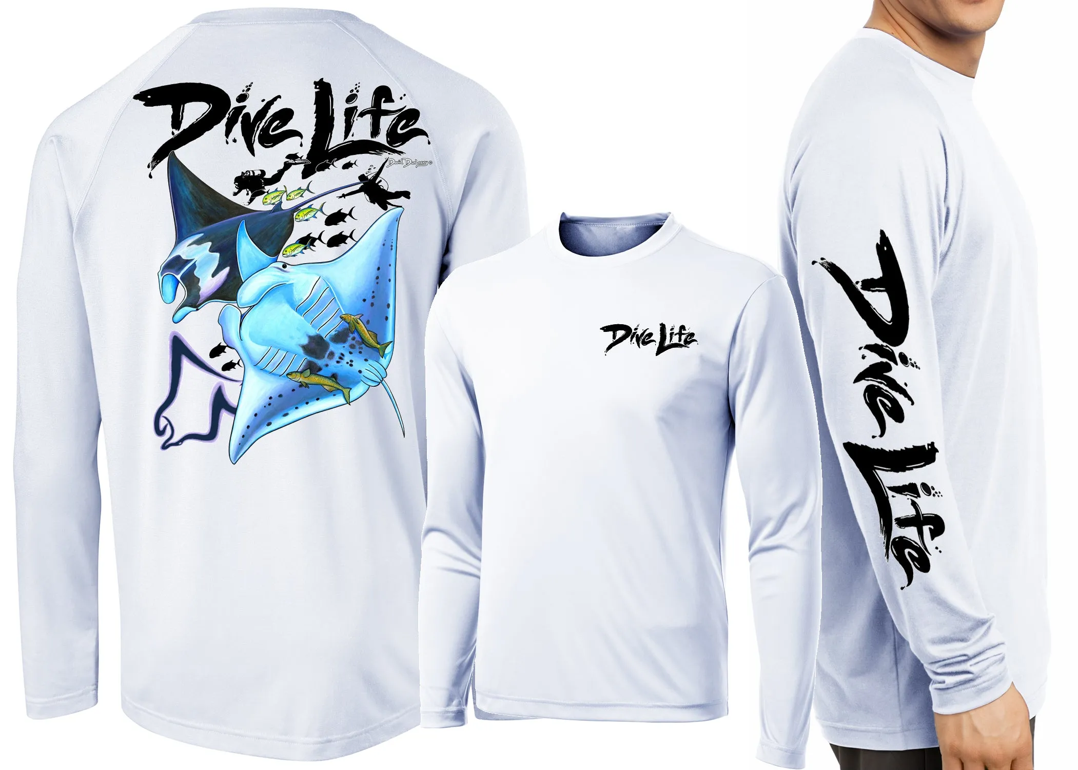 Men’s Performance Dive Life Manta Rays Long Sleeve
