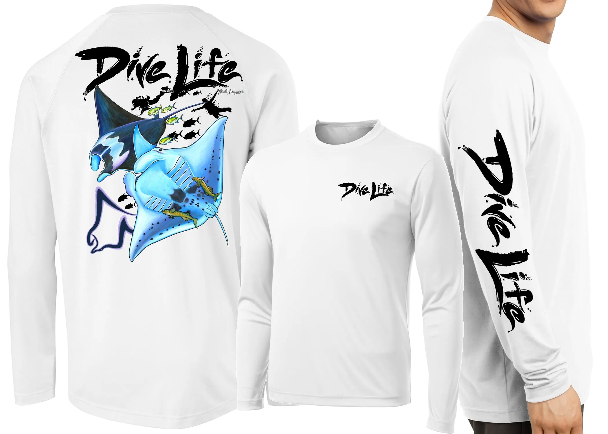 Men’s Performance Dive Life Manta Rays Long Sleeve