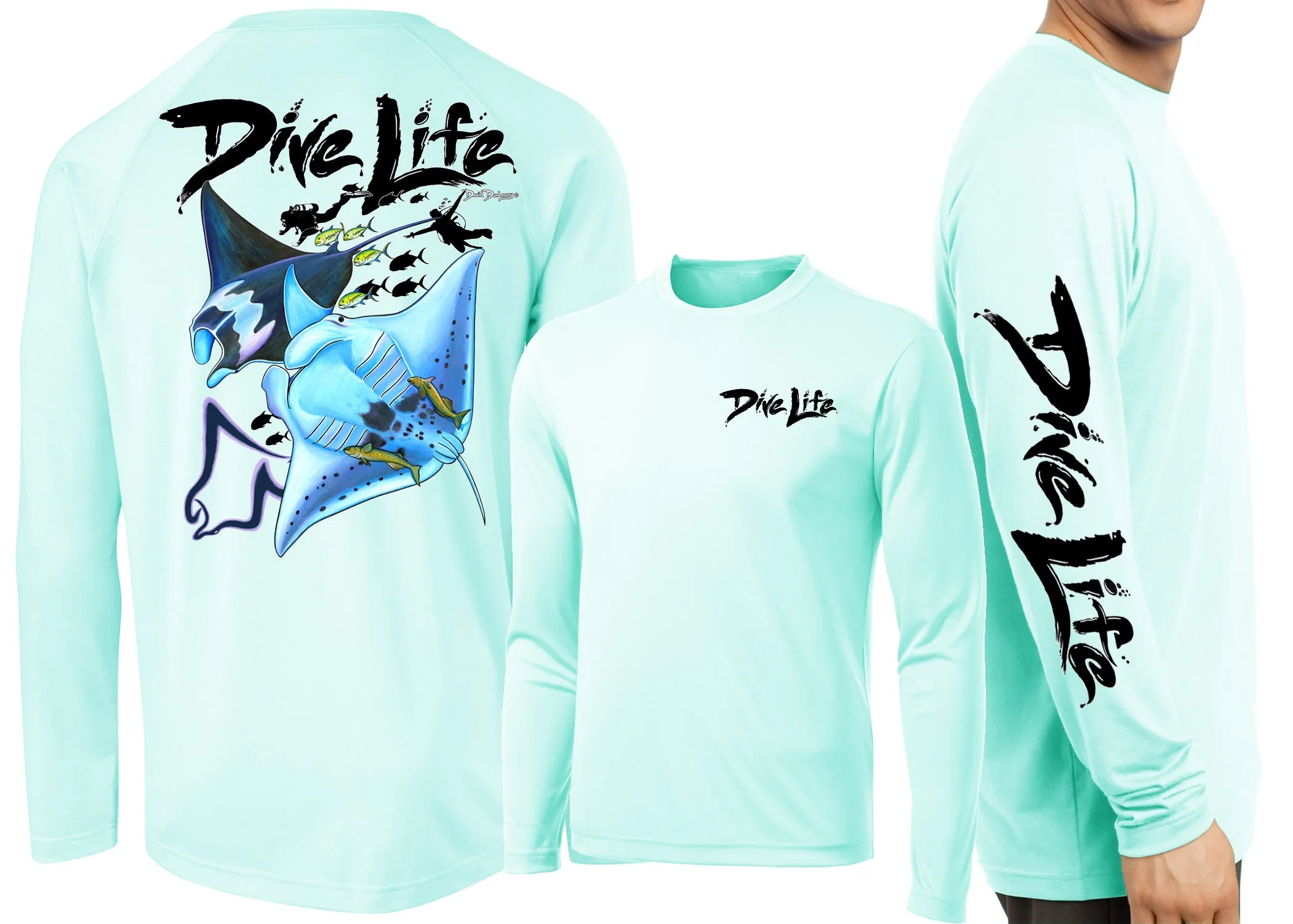 Men’s Performance Dive Life Manta Rays Long Sleeve