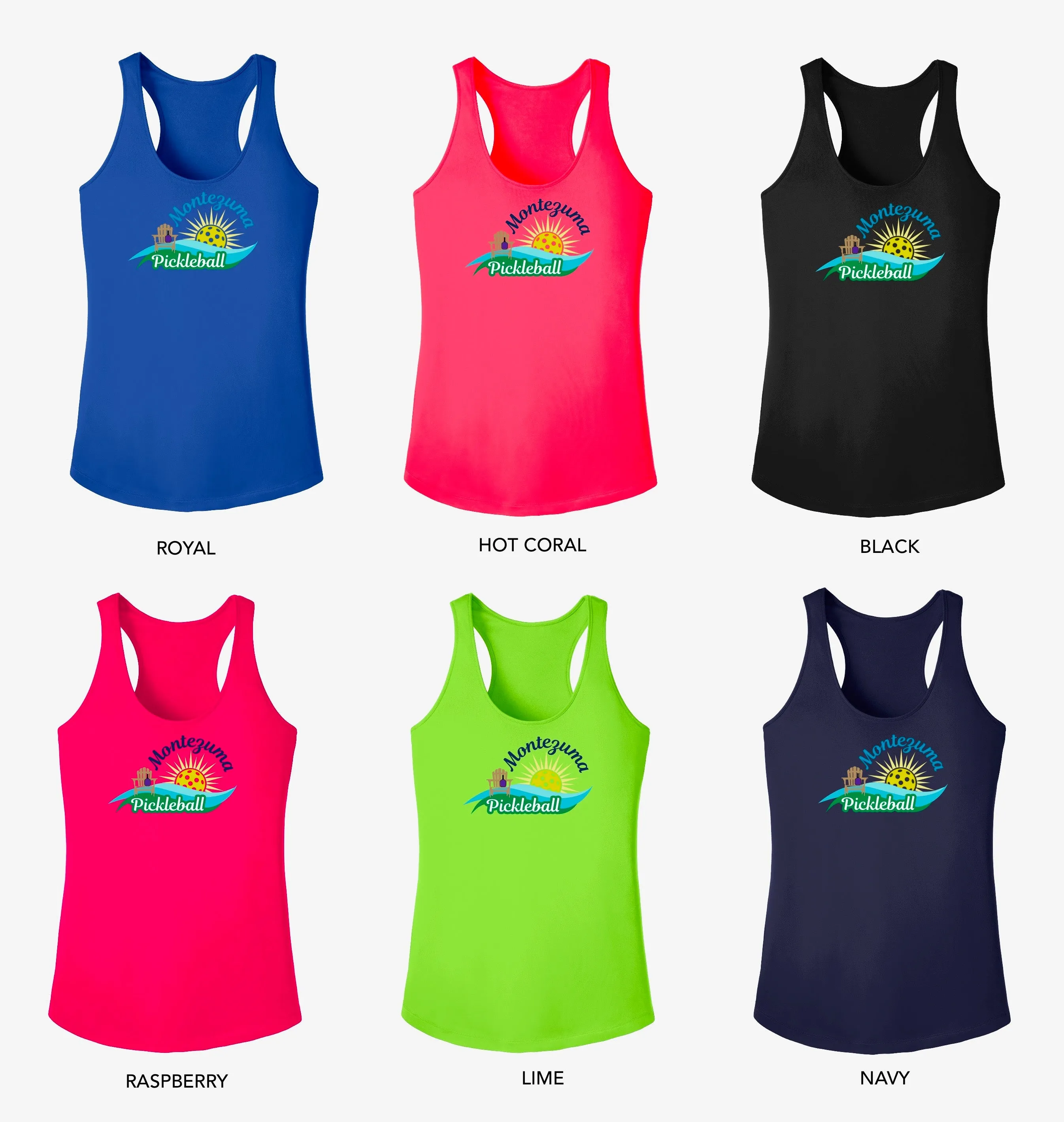 Montezuma Pickleball Club Ladies Performance Racerback