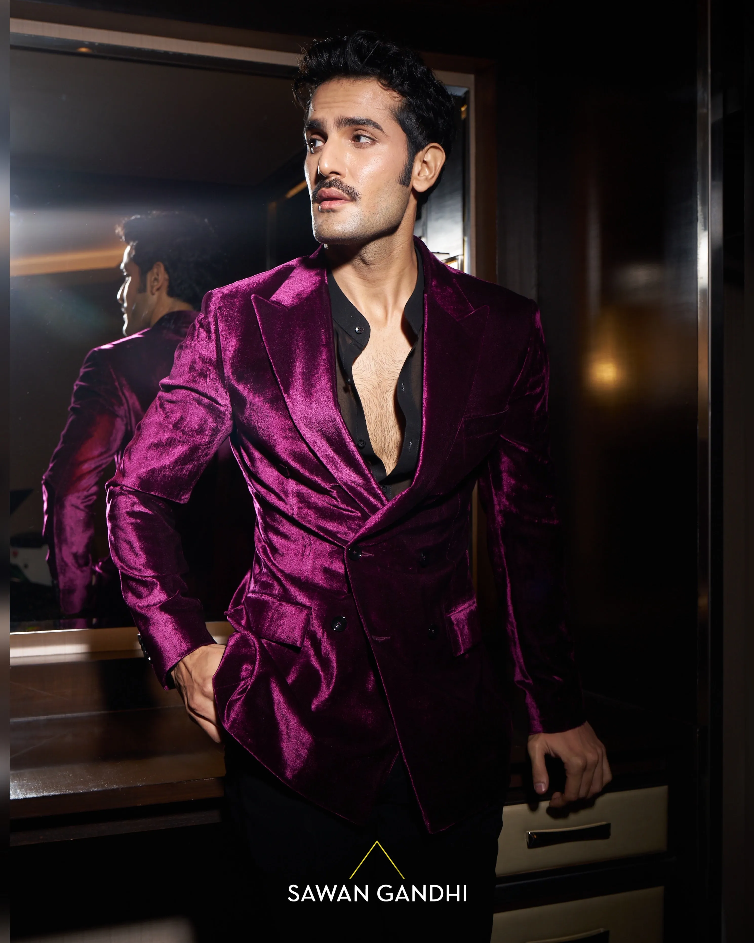Mulberry velvet jacket