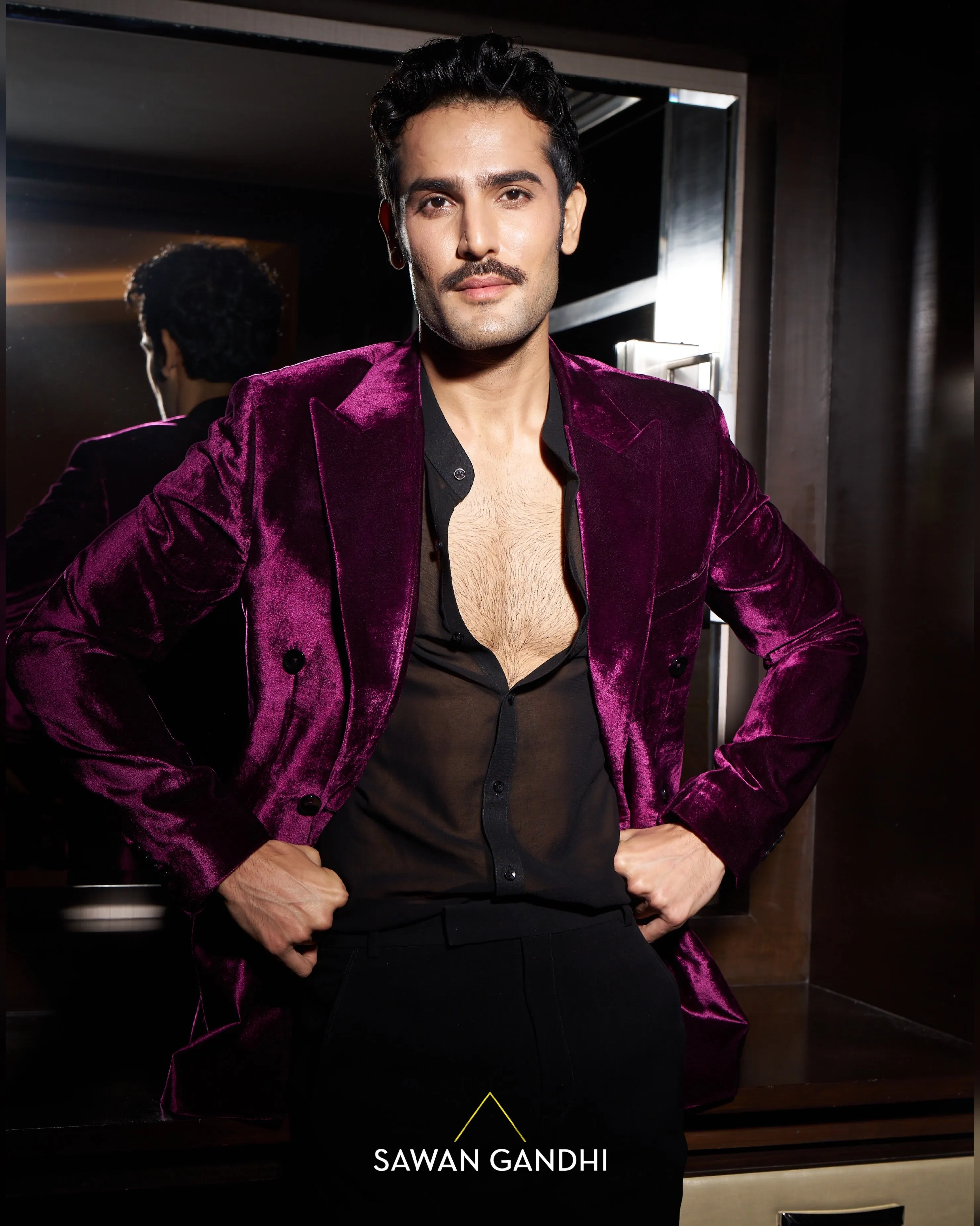 Mulberry velvet jacket
