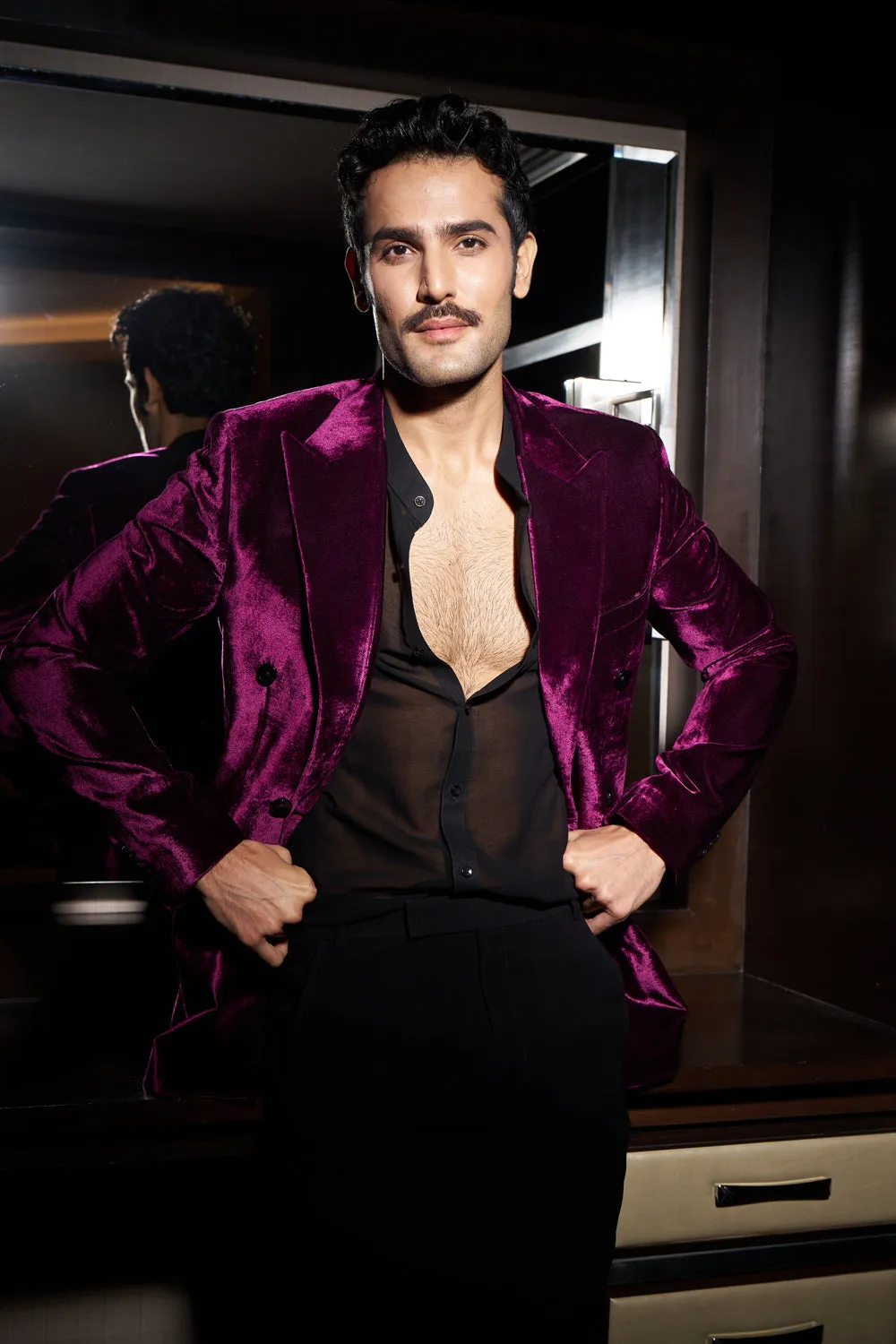 Mulberry Velvet Jacket