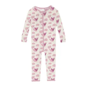 Natural Flying Pigs Convertible Sleeper with Zipper - Kickee Pants