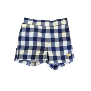 Navy Gingham Shorts