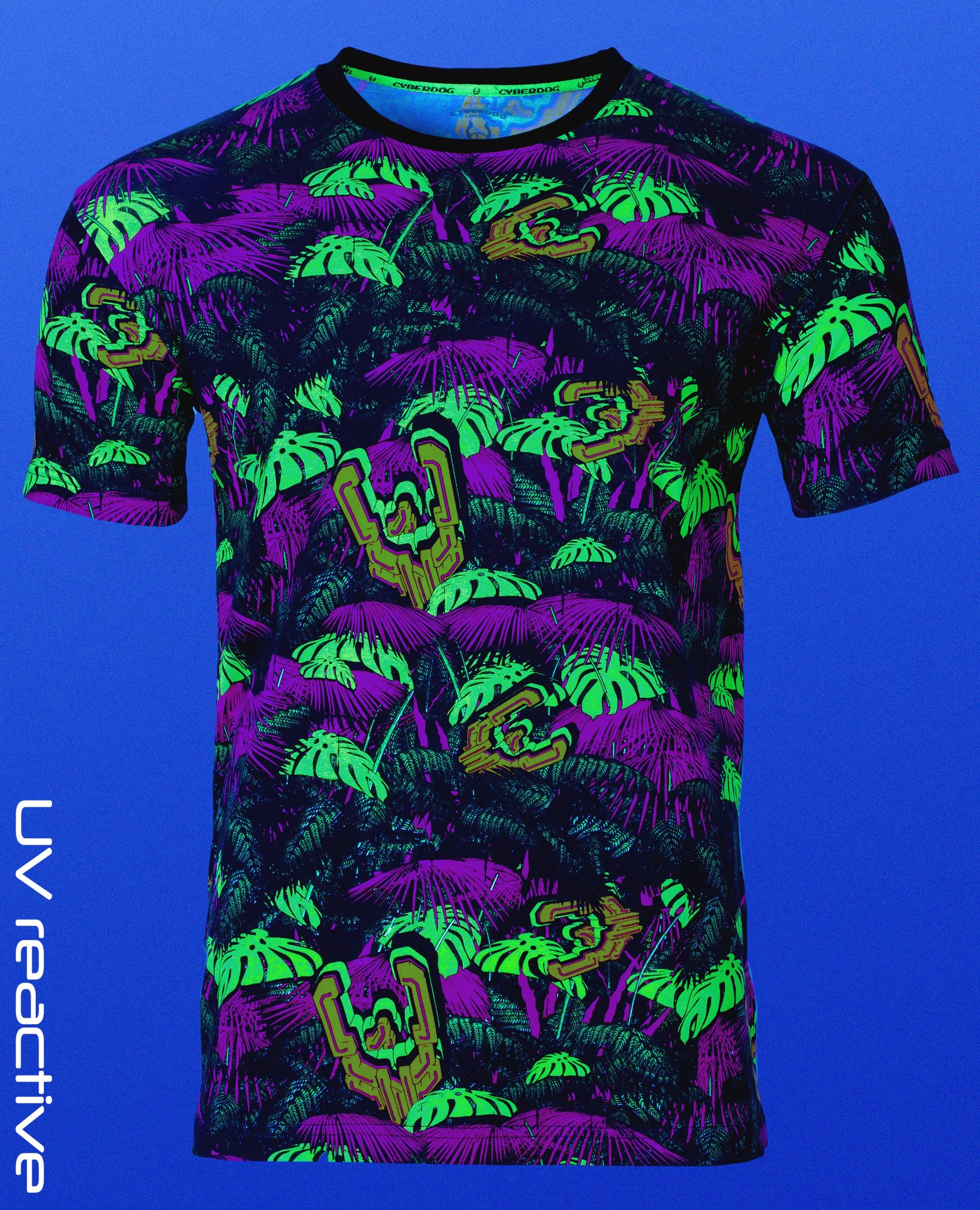 NEON JUNGLE UV REACTIVE T-SHIRT MENS