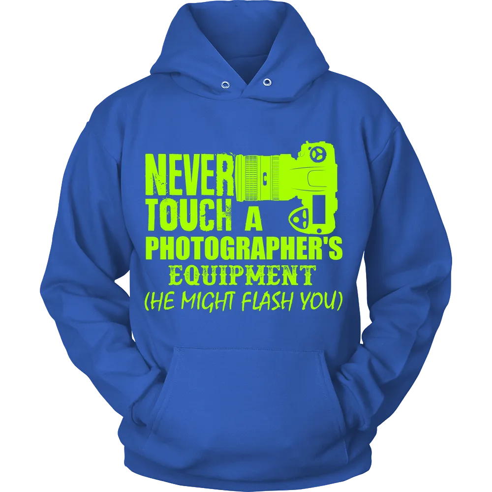 Never Touch a Photographer's Equipment He Might Flash You (Men)